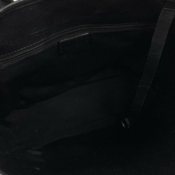 BALLY Busy B - Light gray Black Multi Canvas Leather Tote Bag - Picture 8 of 10